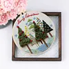 【Limited Stock Sale】Christmas Trees-DIY Embroidery Kit with Pattern Cotton Threads Needles Hoop 30*30cm/11.8*11.8in tapestrymarket