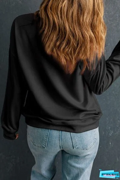 Round Neck Dropped Shoulder Sweatshirt