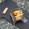 Mini Glass Observation Stand Portable Folding Outdoor Wood Stove Incense Burner