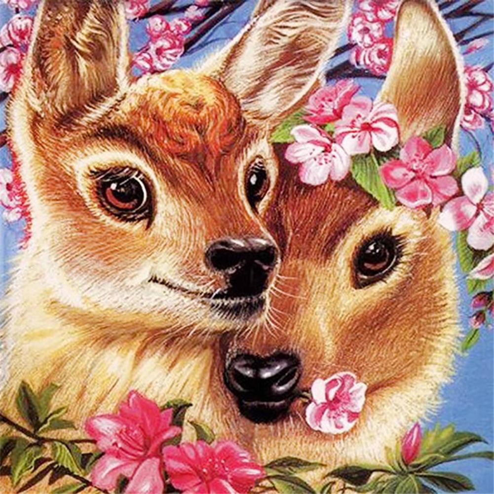 

Flowers Loving Deer - Round Drill Diamond Painting - 30*30CM, 501 Original
