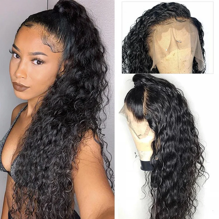 Brazilian 360 Lace Human Hair Curls Wigs Lady Wig