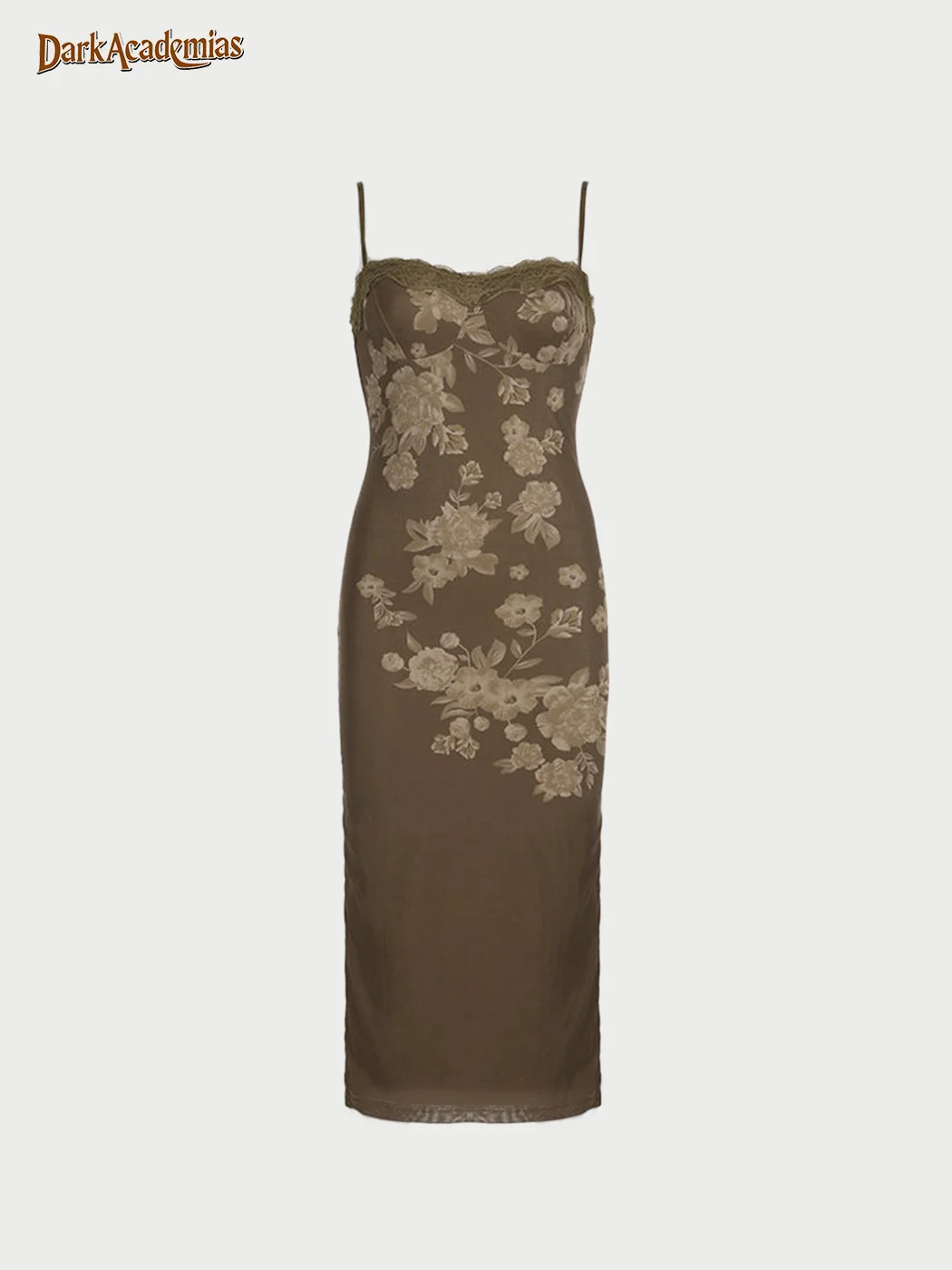 Aesthetic Retro Floral Print Grunge Fairycore Long Dress / DarkAcademias /Darkacademias