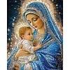 Lady of Religion Full DIY 5D Round Drill Gem Art Diamond Painting Kits 40x50cm for Adults/Beginners Gift Idea Home Decor