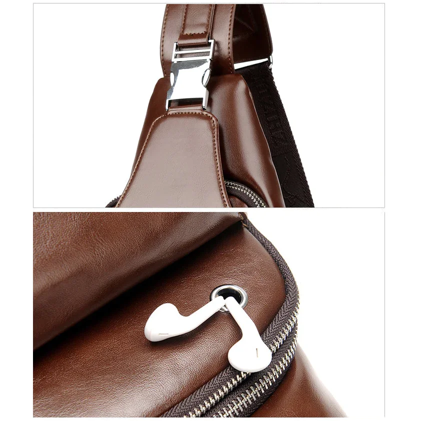 Chest Bag, Wallet, Fashion, Leisure, One Shoulder Leather Bag, Messenger bag