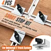 4Pcs T Track Stop Block Bi-Directional Short Stop Kit Woodworking Bench Top Jig