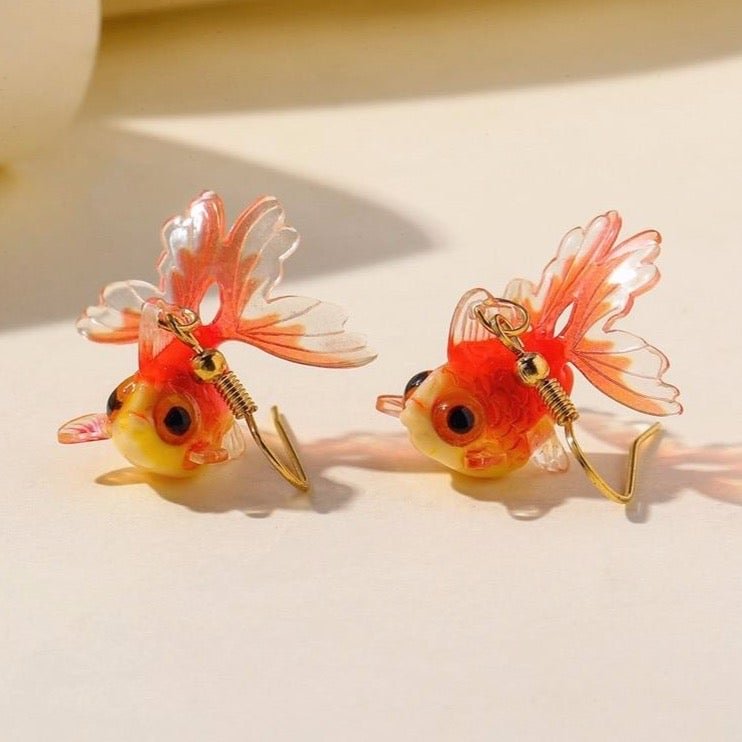 Goldfish Drop Earrings