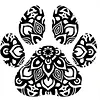 Paw Silhouette-11CT Stamped Cross Stitch 40*40cm tapestrymarket