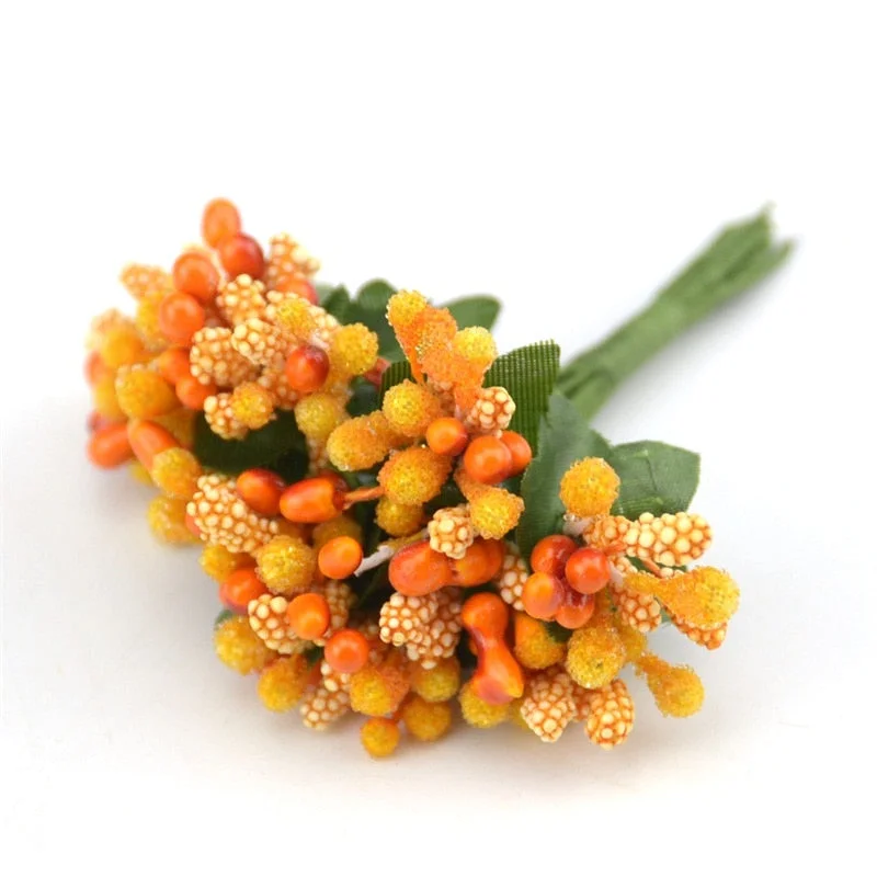 144pcs/lot Artificial Stamens flowers for handicrafts home accessories scrapbooking DIY wreath Crafts Candy Gift box decoration