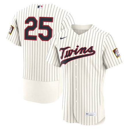 Youth Minnesota Twins #25 Byron Buxton Nike Cream 2026 Field of Dreams Authentic Jersey