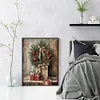 Christmas Wreath-11CT Stamped Cross Stitch 40*53cm/15.75*20.87in tapestrymarket