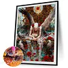 Roses and angels kit complet de peinture en diamant &agrave; perceuse carr&eacute;e 5D DIY pour adultes 40*50 cm