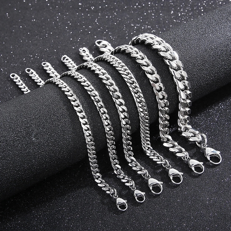 Minimalist Solid Color Titanium Steel Chain Unisex Bracelets