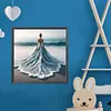 Beach Dress Girl-Paint by Numbers Acrylic Painting 40*40cm