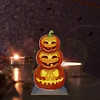 DIY Diamond Painting Wooden Desk Tabletop Ornament Kit (Halloween Pumpkin)