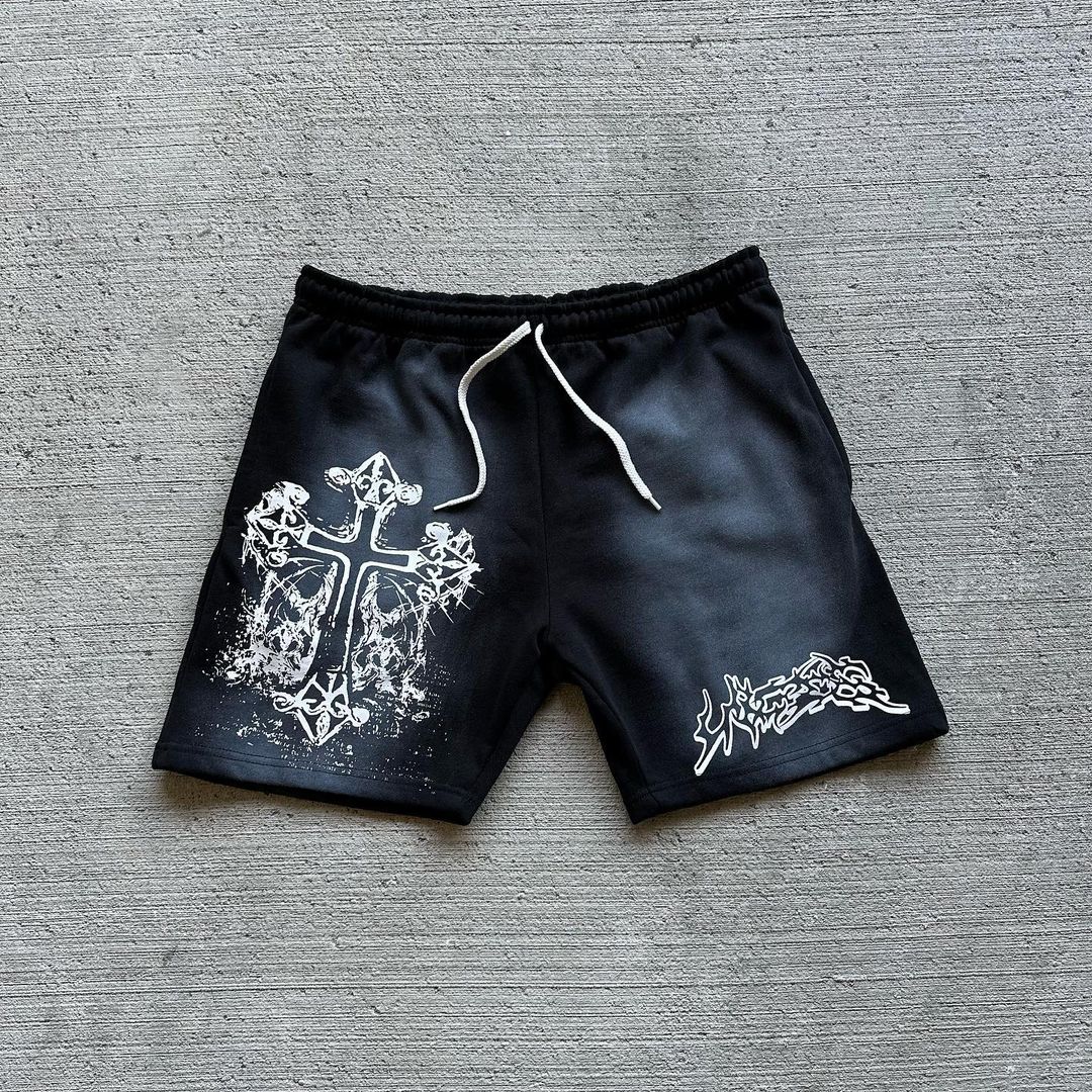 Loveciss®/ Vintage Cross Print Shorts