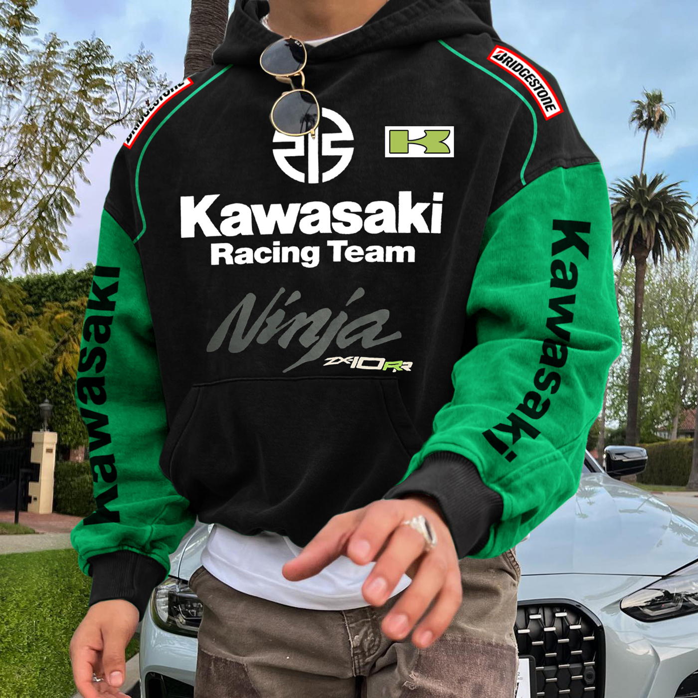 Unisex Vintage Racing Graphic Print Hoodie