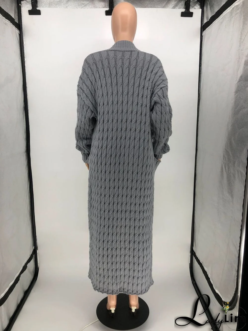 Women Winter Long Sleeve Plush Long Sweater Jacket