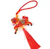 Full Bead Embroidery Keychain Horse Printed Craft Gifts(10x9cm)