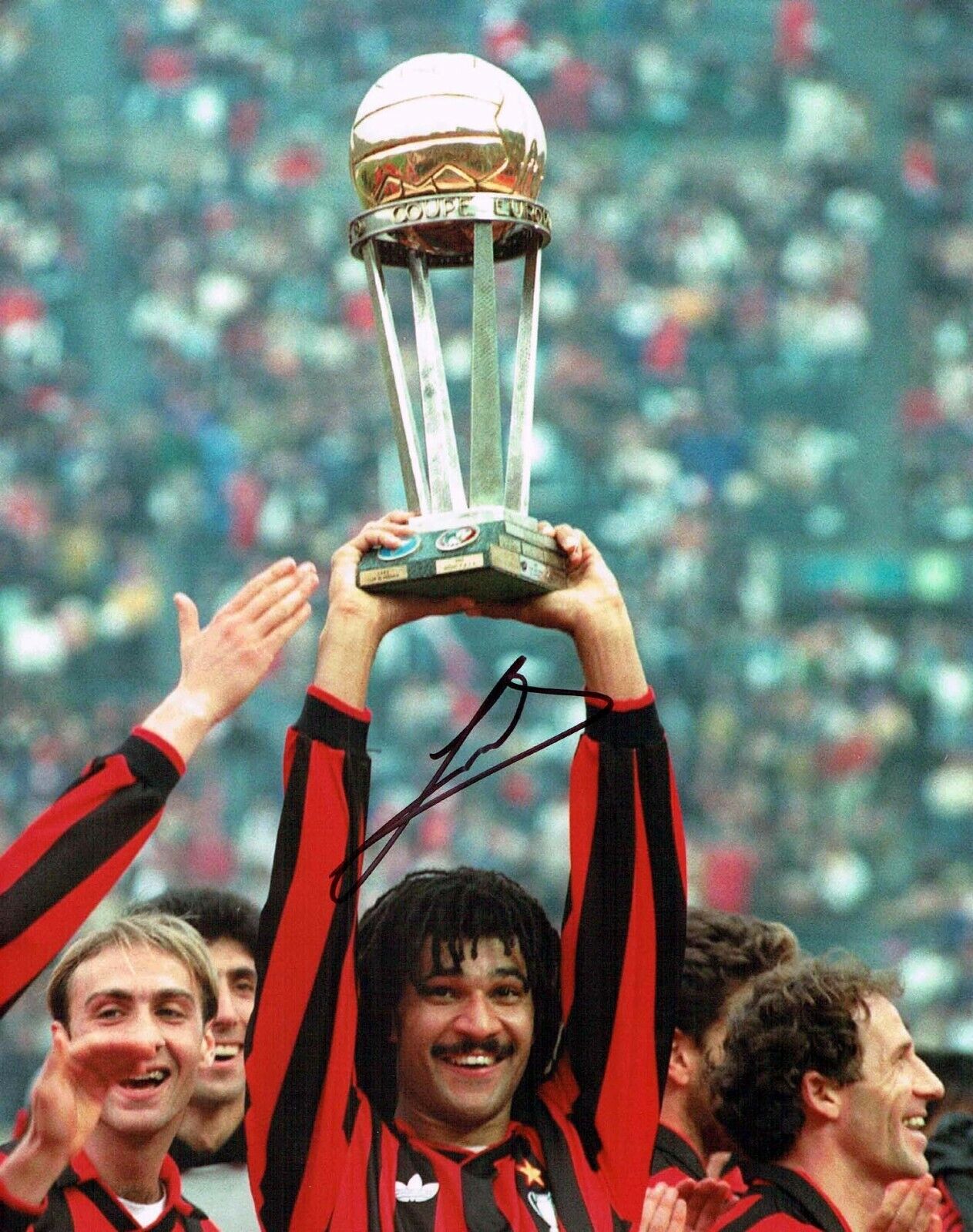 Ruud GULLIT Signed Autograph 14x11 Photo Poster painting 2 AFTAL COA Dutch Football AC MILAN