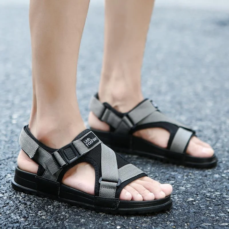 Men's Roman Sandals Summer Flip Flops Flat Beach Shoes Large Size