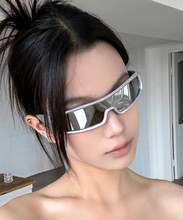 Chic Black Windproof Concave Design Sunglasses
