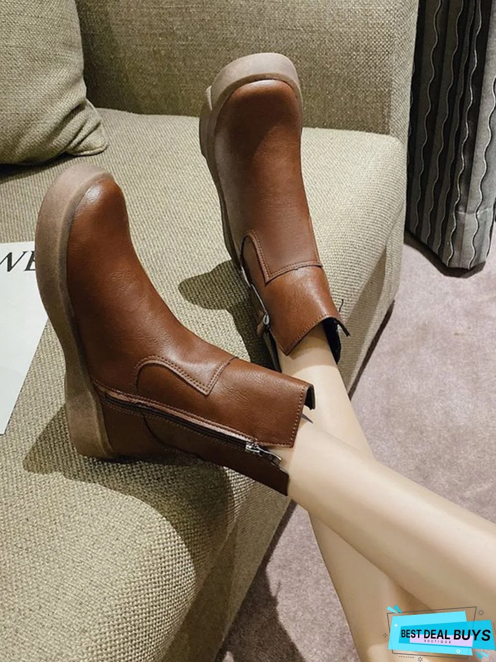 Vintage Leather Ankle Boots