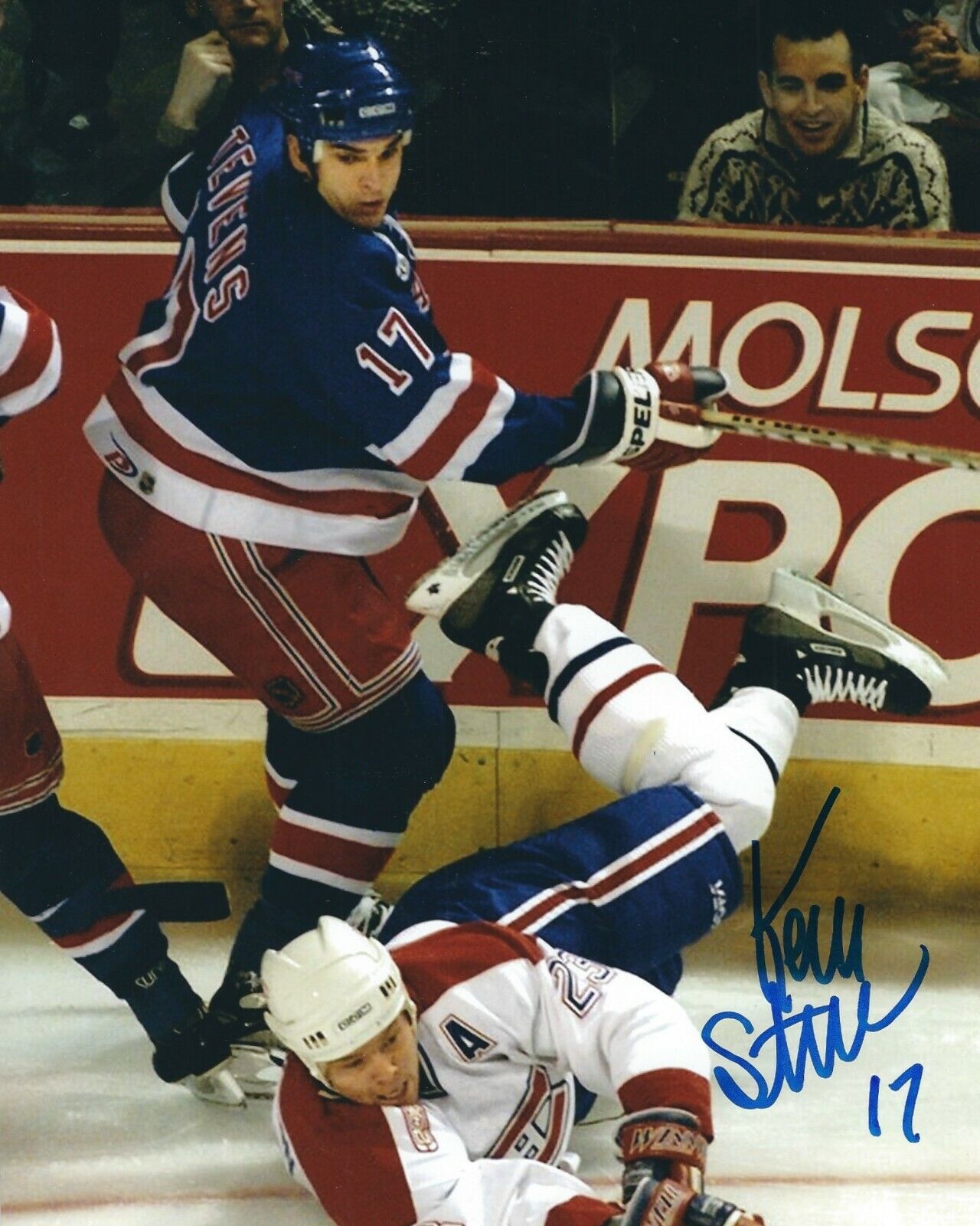 Autographed 8x10 KEVIN STEVENS New York Rangers Photo Poster painting w/Show Ticket