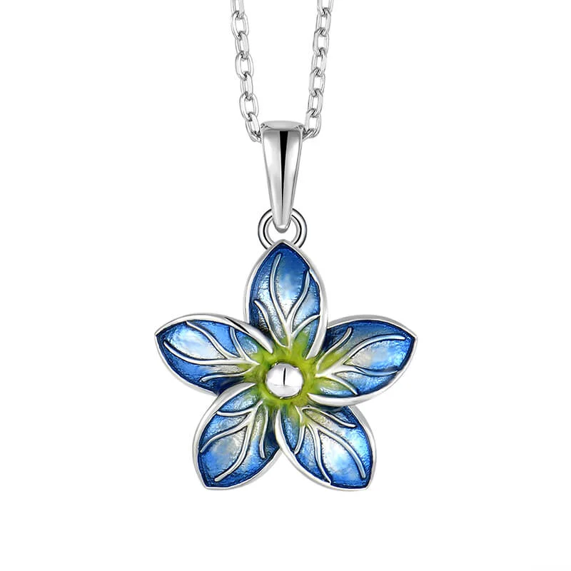 Mewaii® Leaves Petal Pendant Silver Jewelry S925 Sterling Silver Clavicle Chain