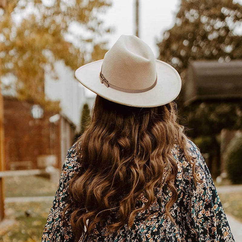 Fashion Flat Top Hat Women’s British French Socialite Elegant Felt Hat Autumn And Winter Warm Jazz Hat Men’s