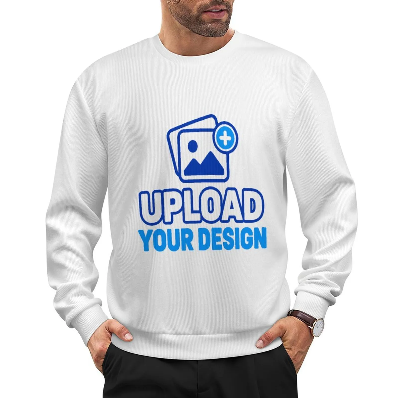 Loose Fitting Adult Crewneck Sweater custom product view 8