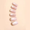 Press-on Nail Light Pink Cat Eyes Shiny Detachable Fake Nail