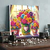 (Pre-Framed)Flowers-Special Shape Diamond Painting Kit(25x25cm)