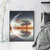 Moon Tree - 11CT Counted Cross Stitch - 40*50cm - Natural