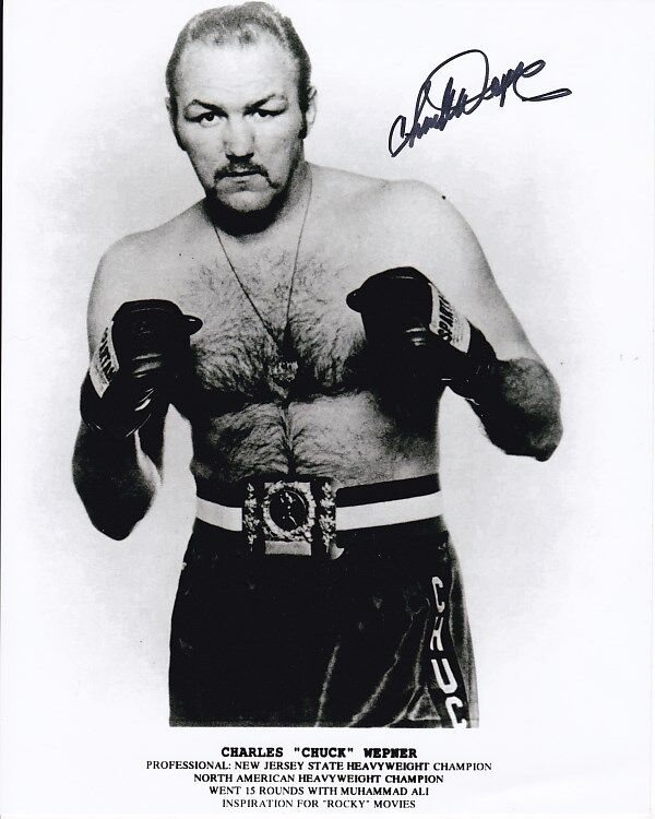 CHUCK WEPNER signed autographed vs. MUHAMMAD ALI 8x10 Photo Poster painting