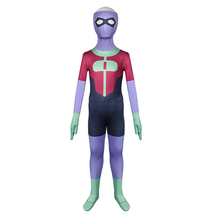 Kids Children Invincible Season 3 (2025) Kid Omni-Man Purple Jumpsuit Outfits Cosplay Costume