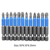 12pcs/set Magnetic Screwdriver S2 Steel Phillips Electric Screw Driver Bits