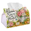 DIY Diamond Art Tissue Box Holder Plant PULeather Diamond Art Desktop Organizer Resin Rhinestone Storage Organizers Gem Art Home Office Decor Craft Gift for Women