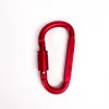 High quality bold 8CM D-shaped aluminum alloy carabiner with lock, quick hanging nut buckle
