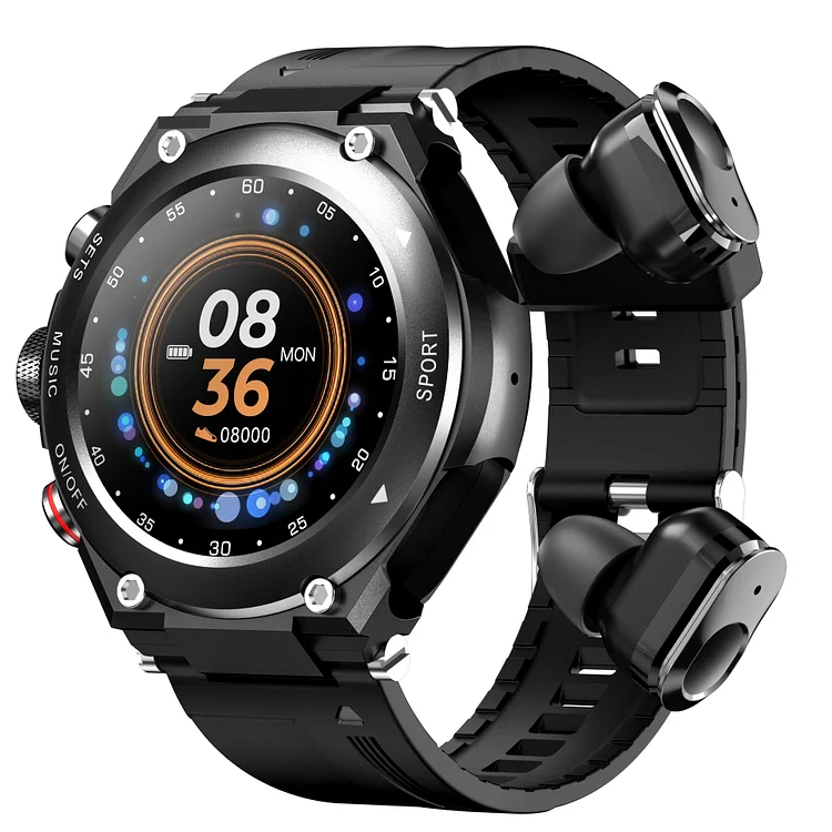 🔥Smartwatch with Wireless Earphones(Works with iPhone & Android)