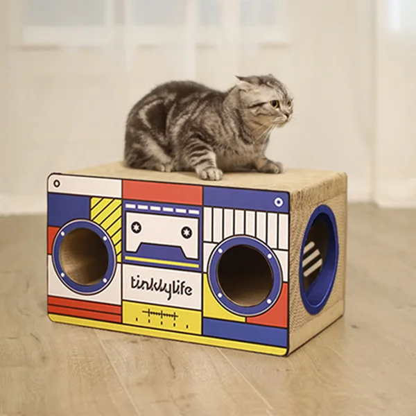 Radio Style Cat House And Scratcher (DIY)