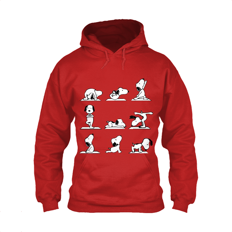 Snoopy Different Yoga Poses, Snoopy Classic Hoodie