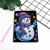 (US Local)Snowman Special Shaped 5D DIY Diamond Art Painting Notebook Kit for Beginners