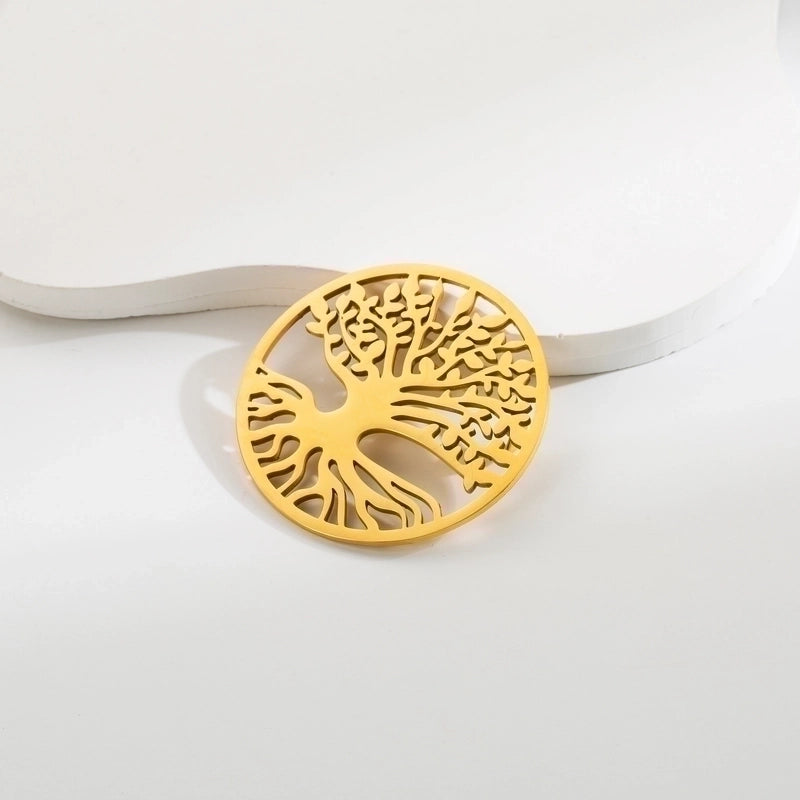 Vintage Style Animal Feather Flower 304 Stainless Steel Polishing Plating Unisex Brooches 1 Piece