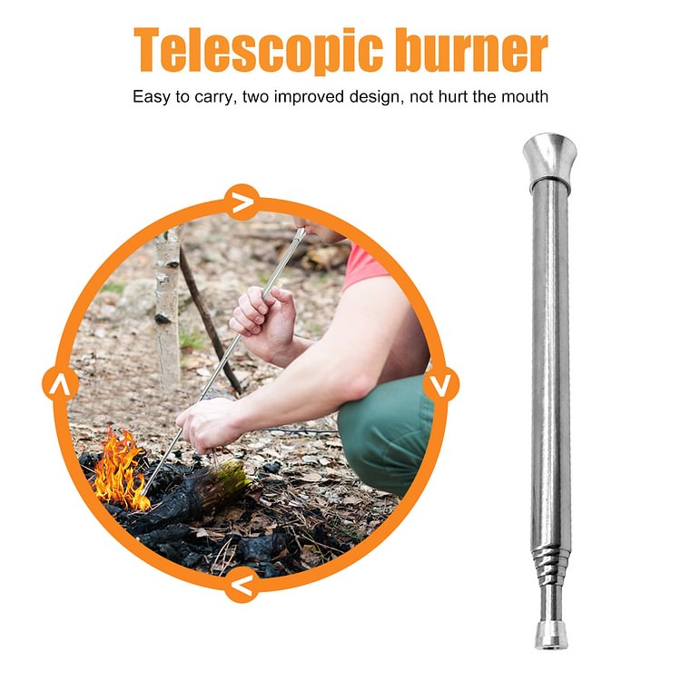 Outdoor Cooking Blow Fire Tube Portable Camping Fire Pipe Survival Tools