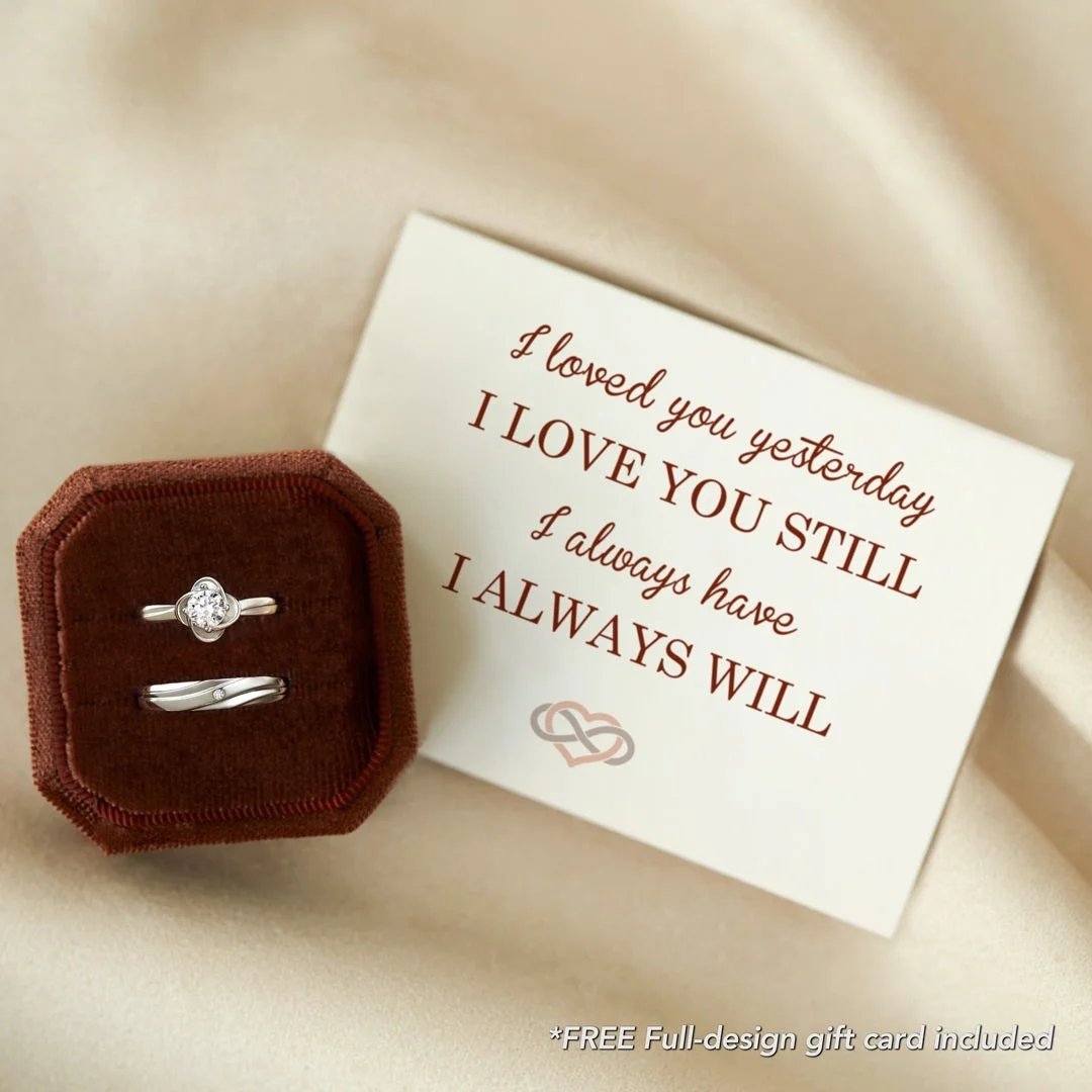 I love You Infinity Knot Couple Ring Set