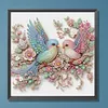 Oiseau bleu poudre-peinture diamant en forme sp&eacute;ciale-30*30cm
