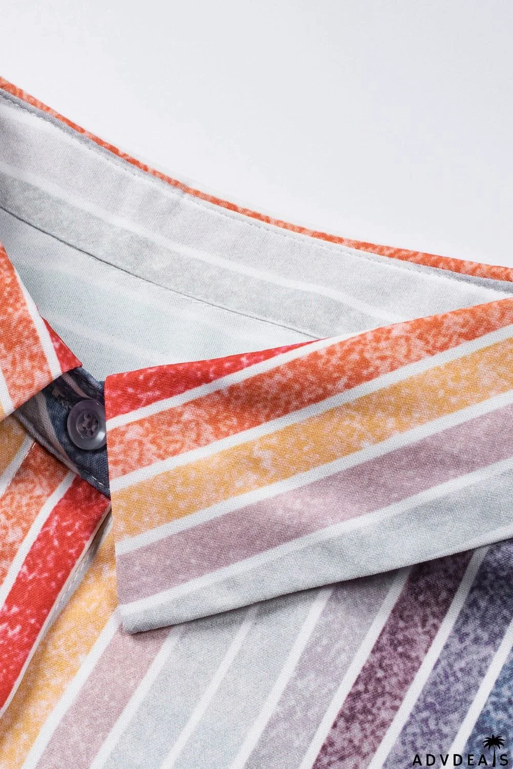 Classic Women's Orange Happier With You Striped Button Down Shirt