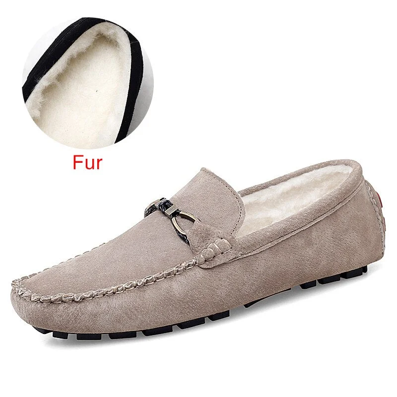 DEKABR Men Casual Shoes Fashion Male Shoes Cow Suede Leather Men Loafers leisure Moccasins Slip On Men's Driving Shoes Size 47