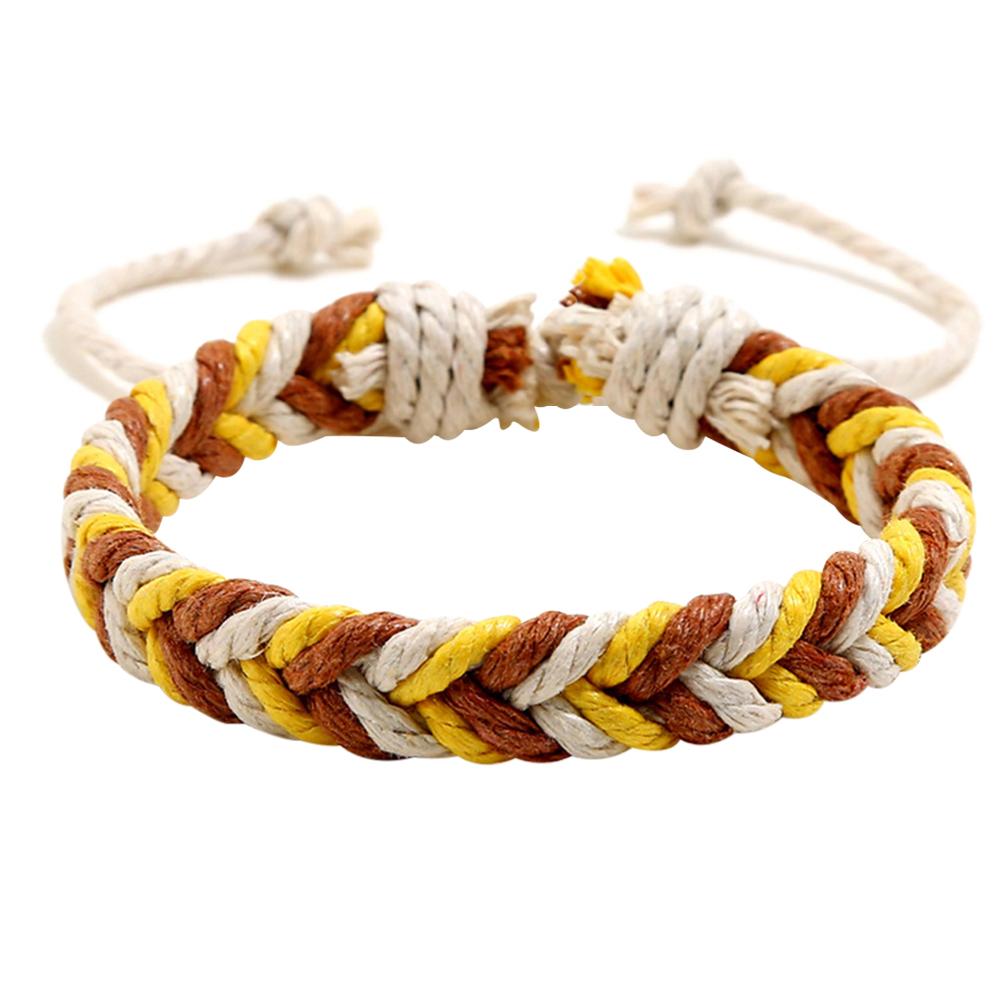 

DIY Handmade Weave Rope Bracelet Colorful Ethnic Knit Bangles Jewelry Gift, Style 1, 501 Original