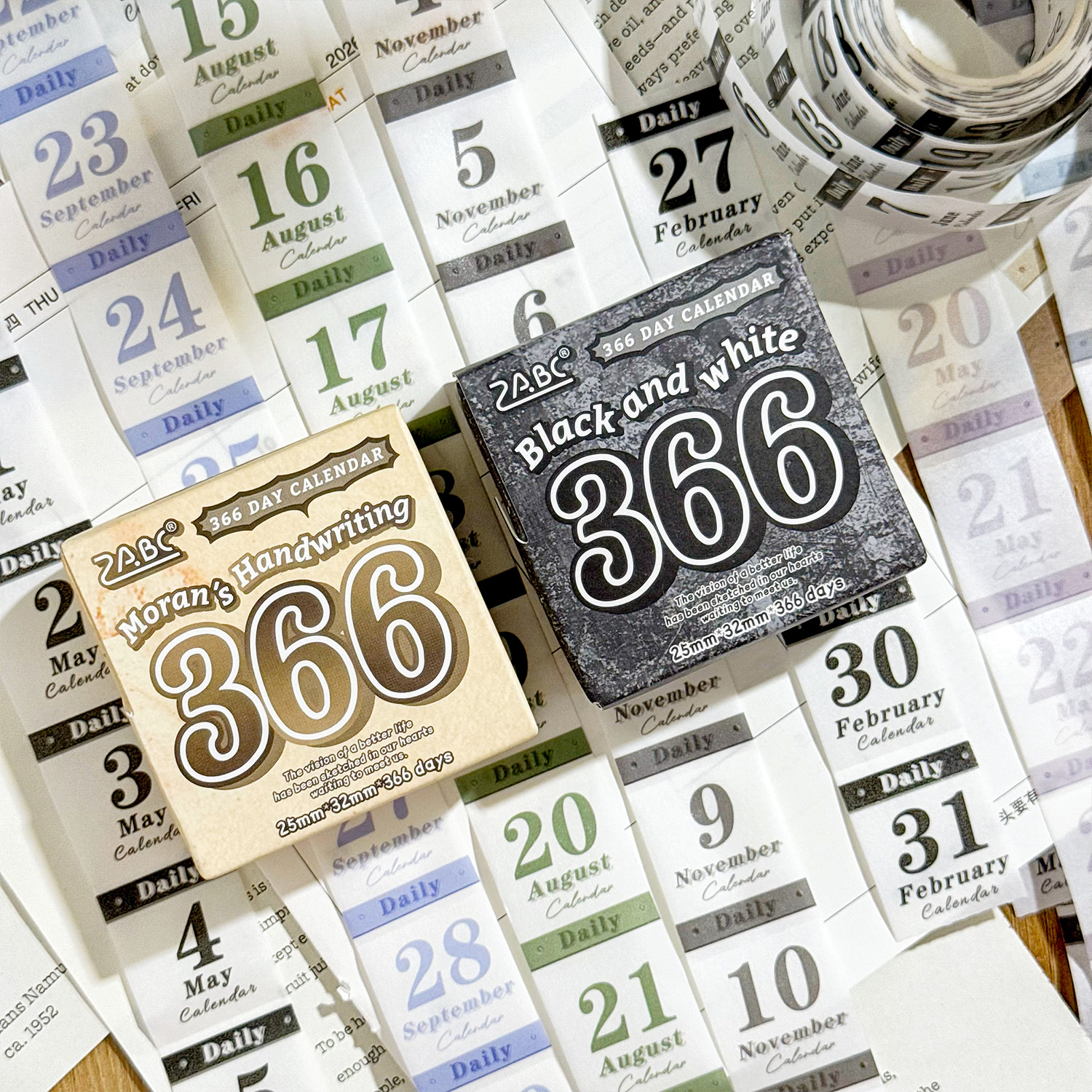 와시 테이프 - 일일 결제 크레딧 시리즈 빈티지 미니 캘린더